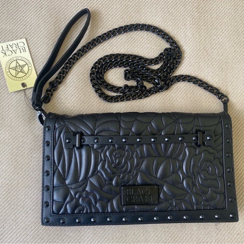 Blackcraft Cult Charlotte Quilt Spiderweb Clutch